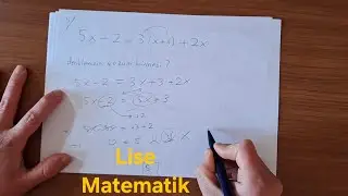 Birinci Dereceden Denklemler – Sorularla Konu Kavrama | Lise Matematik İsmail ŞABANOĞLU