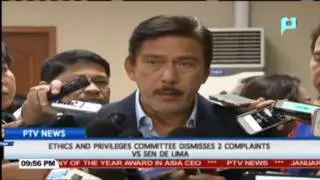Senate Ethics and Privileges Committee dismisses 2 complaints vs Sen. De Lima