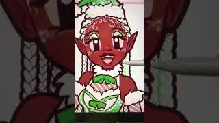 Procreate Braid & Curl Outline Brush for Holiday Character Design
