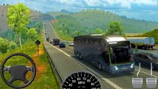 Offroad Bus Simulator Games | Bus Driving in Mountain Road | Offroad Bus Gameplay | Android Gameplay