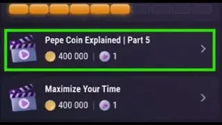 Pepe Coin Explained | Part 5 | TapSwap Code | Pepe Coin Explained | Part 5