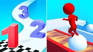 Snow Race Vs Number Run🦜🦚🦜Max Level Walkthrough Android IOS Gameplay GRE12