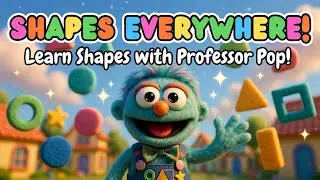 Shapes Everywhere! 🔺⬛⭐ Learn Shapes for Kids with Professor Pop | Preschool Learning Video