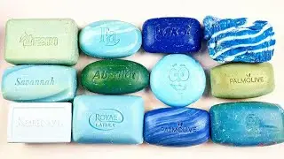 ASMR cutting soap 💙🔪 Blue soap set. Satisfying sounds relaxing video