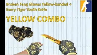 Broken Fang Gloves Yellow-banded + All Tiger Tooth Knife | YELLOW COMBO | CS2 Showcase (Updated)