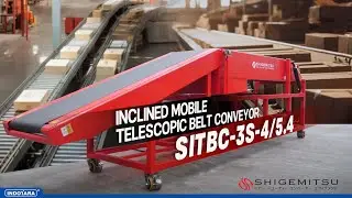 SHIGEMITSU INCLINED MOBILE TELESCOPIC BELT CONVEYOR SITBC-3S-4/5.4 + TAIL BOOM