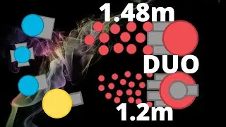 Diep.io  -  Dual Power!  -  1.48m Triplet + Dexer's 1.2m Auto Gunner  -  1/11