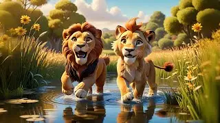 Four Laughing Lions Roar and Run + More Nursery Rhymes & Kids Songs