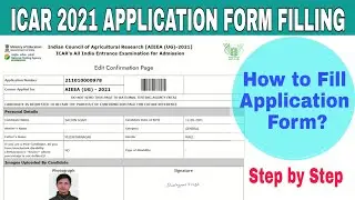 ICAR 2021 Application Form Filling kaise kare | how to fill ICAR application form | ICAR AIEEA 2021