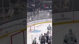 Donato eats it after a post game scrum 😂