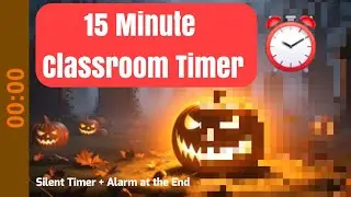 15 Minute Classroom Timer 🎃 Halloween Pixel Reveal | Spooky Study Timer