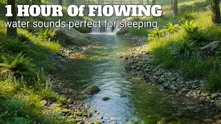 Natural Flowing Water Sound 1 Hour  Sleep & Relax