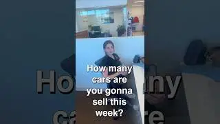 Asking the sales team how many cars they&rsquo;re gonna sell this week #cartok #bmw #dealership #sales