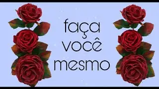 linda rosa em E.V.A sem frisador @RosailmaArtes123