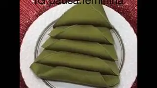 DOBRA DE GUARDANAPO DE PINHEIRO PARA SE NATAL!