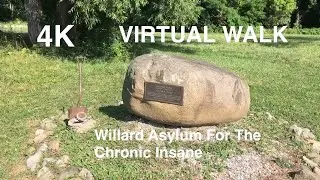 4K Virtual Hike Willard Asylum For The Chronic Insane Cemetery (No Words and No Music) Relaxation