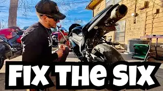 Fixing up a new riders first bike / The old ZX-6R