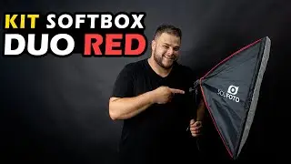 Softbox ideal para ilumina&ccedil;&atilde;o de fotos e v&iacute;deos - Kit Softbox Duo Red da Sou Foto