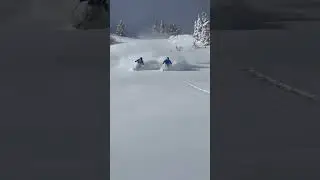 Friends on a powder day! EPIC snow at Alta Ski Area, Utah #skiing #powder #powderskiing #alta
