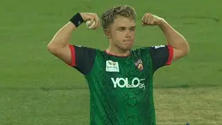 Sam curran new celebration in ilt20 league abu dhabi bowling wickets highlights ipl RR csk batting