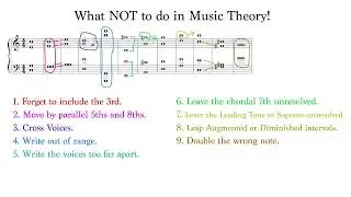 What Not to do in Music Theory! Voice Leading Edition