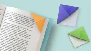Easy Origami Bookmark Corner | How to make a Corner Bookmark DIY