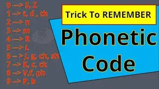 Trick to Remember phonetic Code |major system memory | memory gk tricks