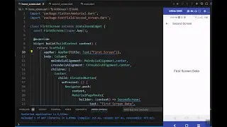 How to pass Data from one Screen to another | Flutter | Dart