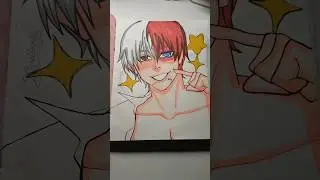 Dibujo de Todoroki Shoto | Anime Sketch | My Hero Academia