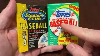 FRANK THOMAS NNOF ERROR? Opening 1990 Topps & 1993 Stadium Club Baseball Cards! #junkwax #rippingwax