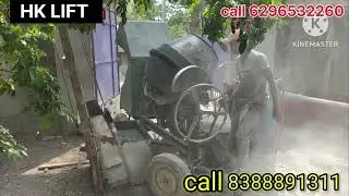 Hk mini Lift working in construction site live video lifting concrete