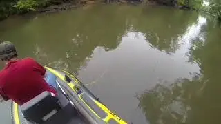 Trout fishing in Intex Seahawk 4 raft