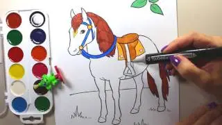 horse coloring images: coloring horses pages  horse coloring pages