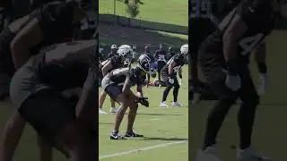 Drake London vs. A.J. Terrell stare down at AT&T Training Camp | Atlanta Falcons #shorts