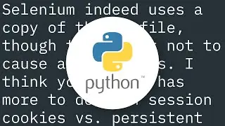 Selenium use of Firefox profile