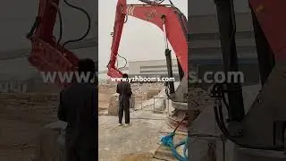 fixed type pedestal booms rockbreaker system #rockbreaker #pedestalboom