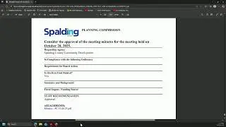 Spalding County Planning Commission 11.25.2025 Regular Meeting