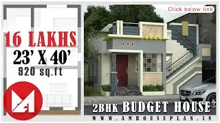 23 x 40 under 1000 sq ft Perfect indian house design with full walkthrough