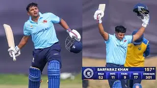 Sarfaraz Khan century in Vijay Hazare Trophy 2025 | Sarfaraz Khan 157 runs highlights in VHT 2025 