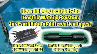 Check how Maytech test our New Water Jet System with our 300A ESC at 48V 60V 72V Volts !