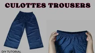 how to make women's culottes trousers