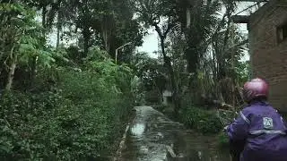 4K Mystical Rain Walk through Borobudur's Villages