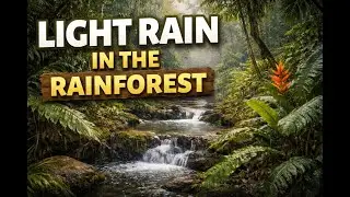 Light Rain in the Brazilian Rainforest 🌧️ Calm Forest Sounds (1 Hour)