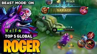 SUPREME ROGER SAVAGE! [ Top Global Roger Best Build 2022 ] By W o l f ★- Mobile Legends