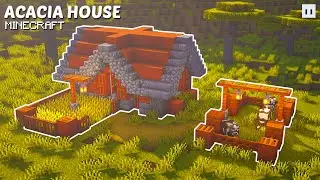 Minecraft : How to Build a Survival Acacia House | Small & Simple Savanna House