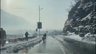 Chitral town after snowfall