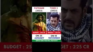Pathaan Vs Tiger 3 Movie Comparision || Release Date #shorts #pathaan #tiger3