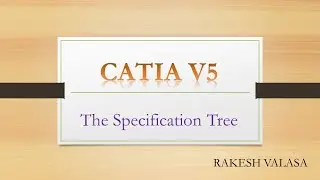 Specification tree in CATIA V5