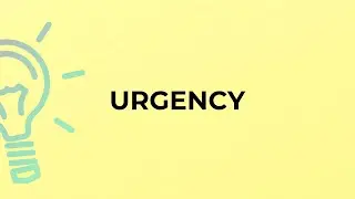What is the meaning of the word URGENCY?