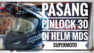 pasang pinlock 30 di helm Mds Supermoto